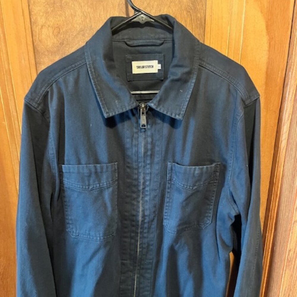 Taylor Stitch — The Station Jacket in Dark Navy Broken Twill — XL